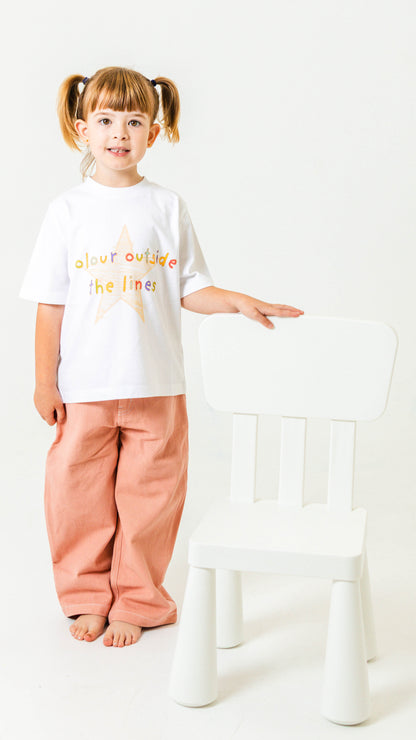 White graphic kids t-shirt with colorful deisgn by ARDY Kids