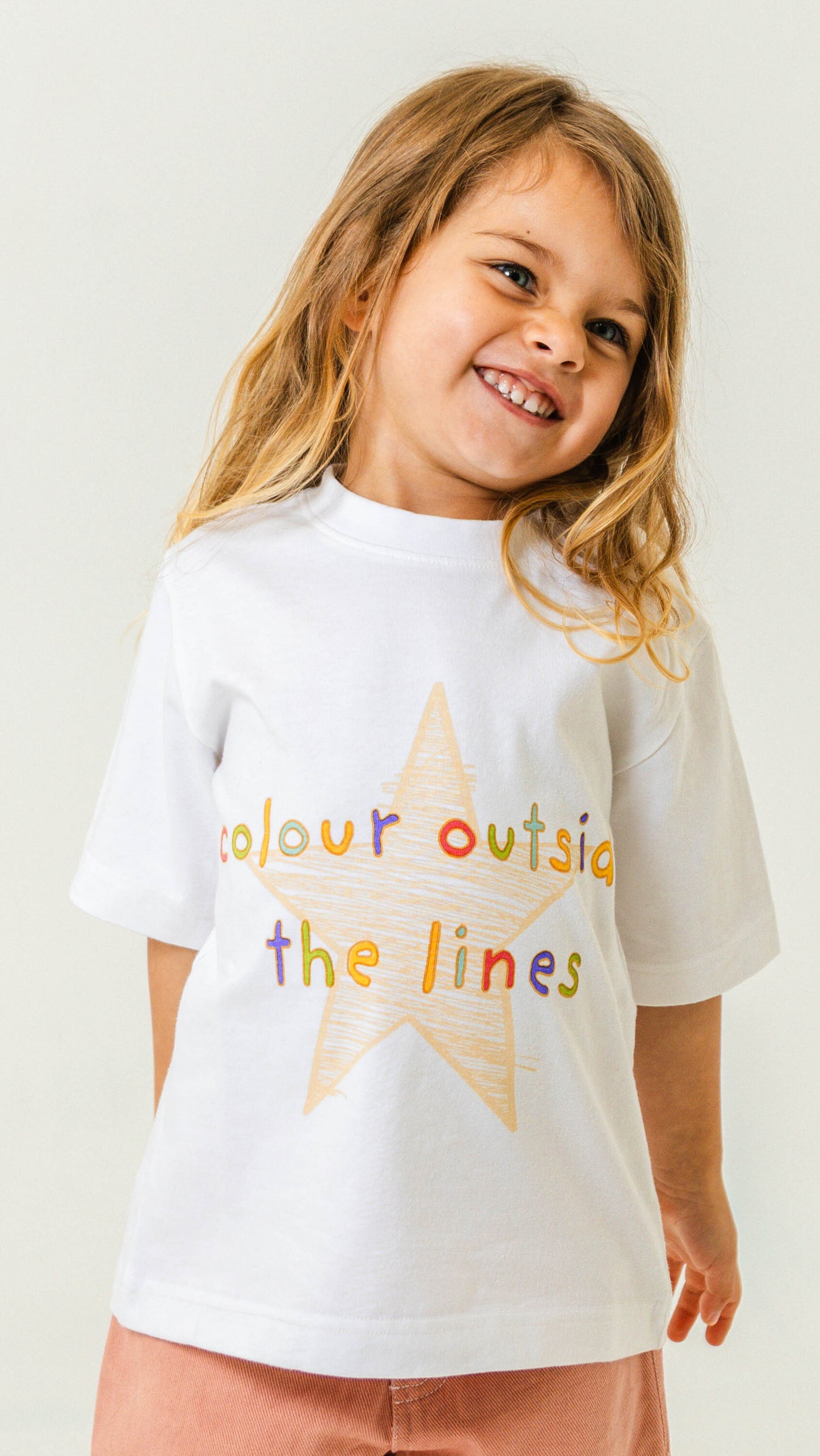 White graphic kids t-shirt with colorful deisgn by ARDY Kids