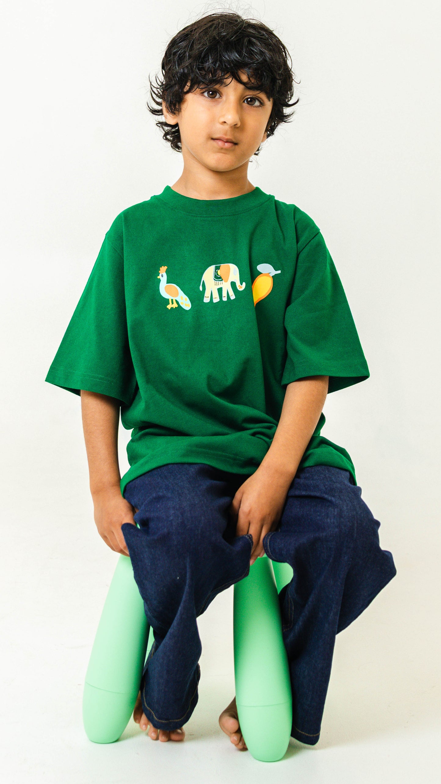 Sunny Mango Green Kids Tee